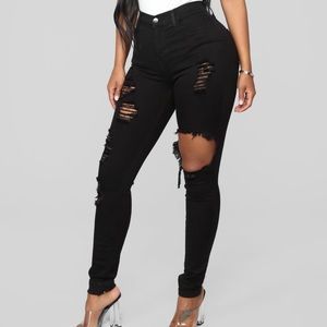 black ripped jeans from fashion nova